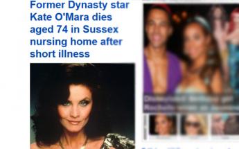 L’actrice Kate O’Mara de la célèbre série Dynastie n’est plus!