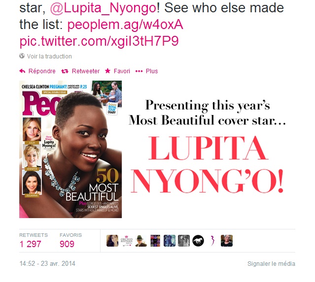 Lupita Nyong’o de “Twelve Years a Slave” est la plus belle femme du monde