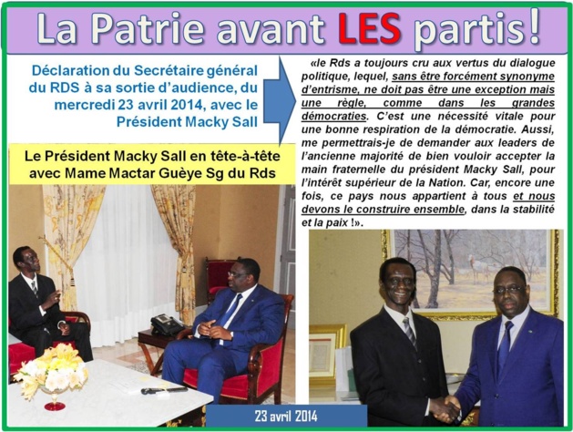 Mame Maktar Guèye du RDS vient aider Macky!