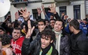 La Caravane des sans-papiers en route pour le parlement européen à Bruxelles