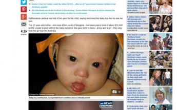 Scandale: un bébé trisomique est rendu à sa mère porteuse!