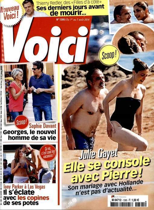 [Photo] Voici titre en scoop! : Julie Gayet « se console » avec Pierre, un « avocat fiscaliste de renom »