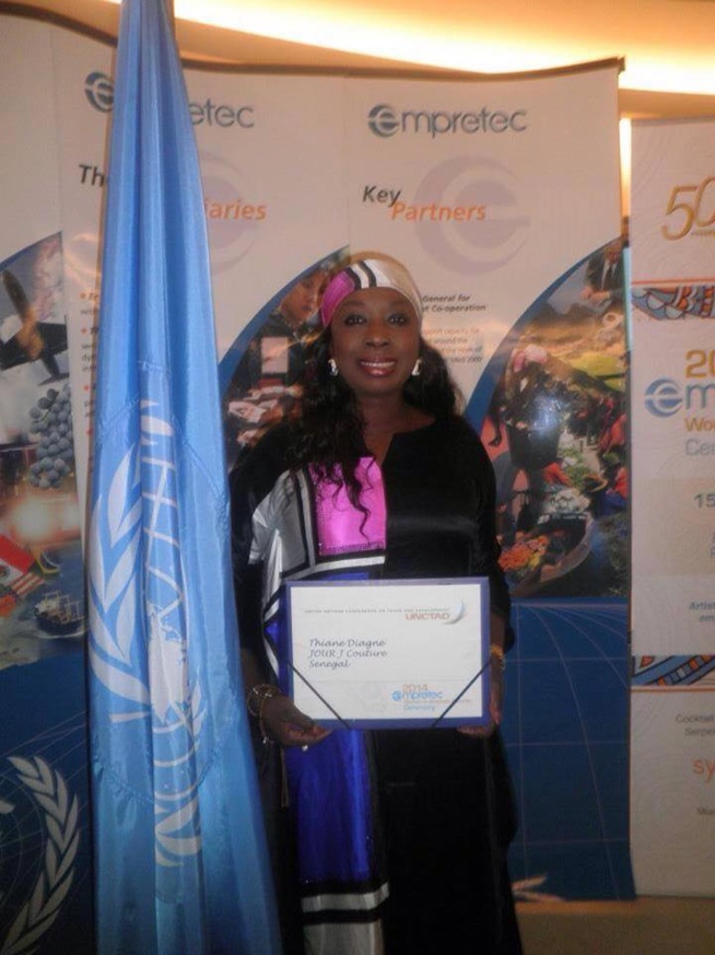 Thiané Diagne JOUR J nominée meilleure femme entrepreneur par le CNUCED à Genève.