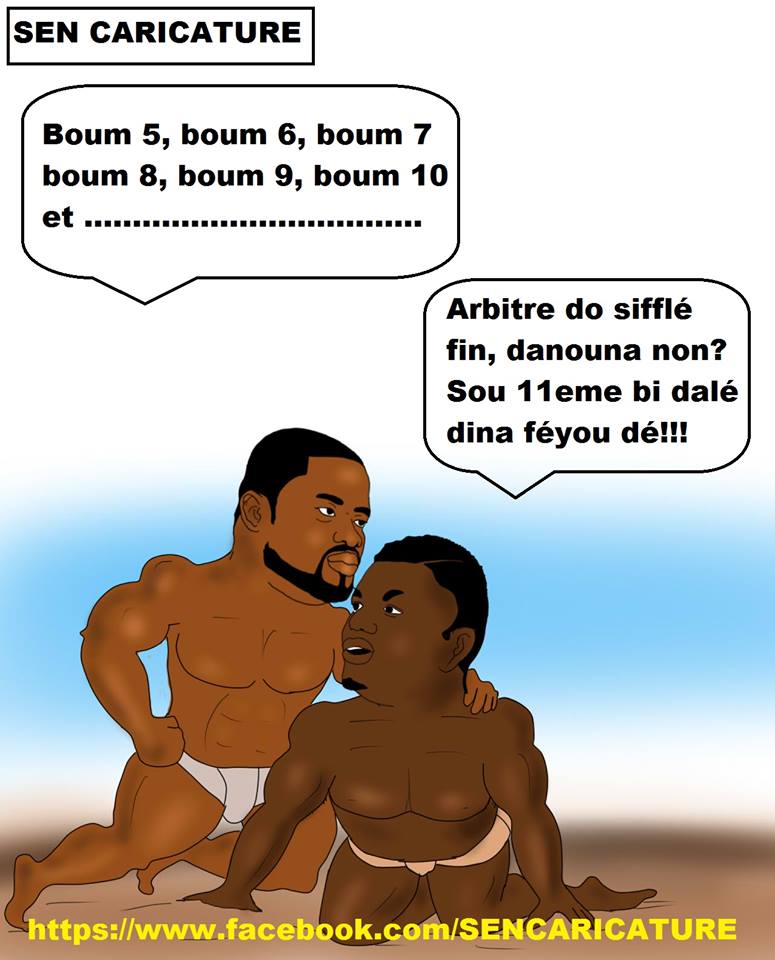 Les caricatures du combat Balla Gaye 2 vs Eumeu Sène