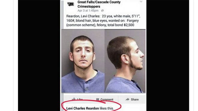Levi Charles Reardon n&rsquo;a pu s’empêcher d&rsquo;aimer son avis de recherche sur Facebook