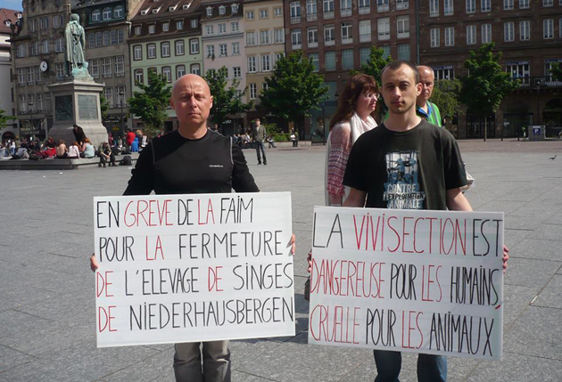 France: 8 militants français en grève de la faim pour l’interdiction des expérimentations animales