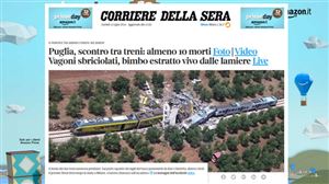 collision entre deux trains dans le sud de l'Italie