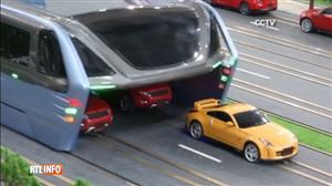 3D bus express : le premier prototype du bus anti-bouchons roule en Chine