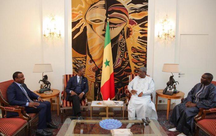 Kabirou Mbodji le PDG de Wari reçu par  Macky Sall au palais de la République