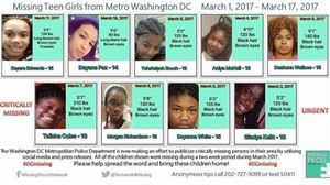 La police de Washington publie les photos de 14 jeunes femmes noires disparues: une rumeur FOLLE et des tensions surgissent