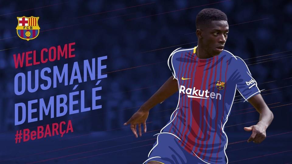 Mercato : Ousmane Dembélé débarque au FC Barcelone (Officiel )