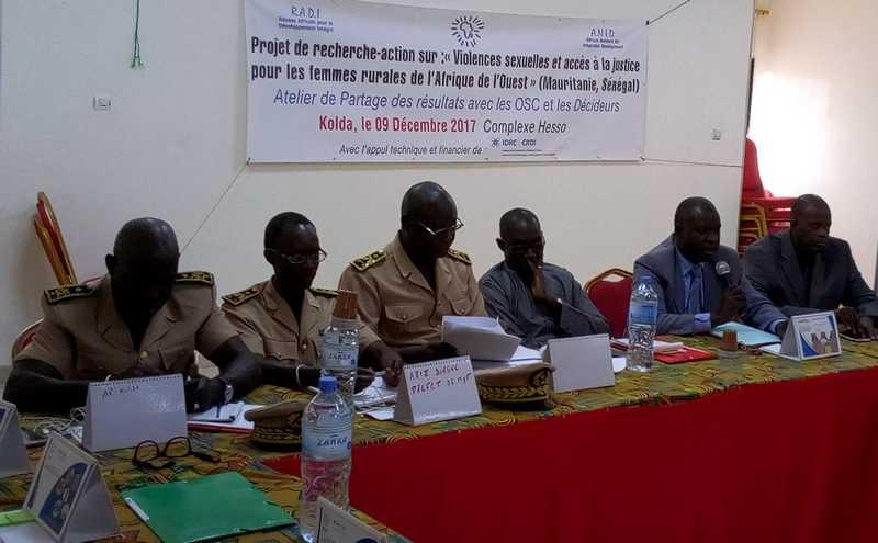 VIOLENCES SEXUELLES : Kolda a un taux de prévalence de 10% (RADI)