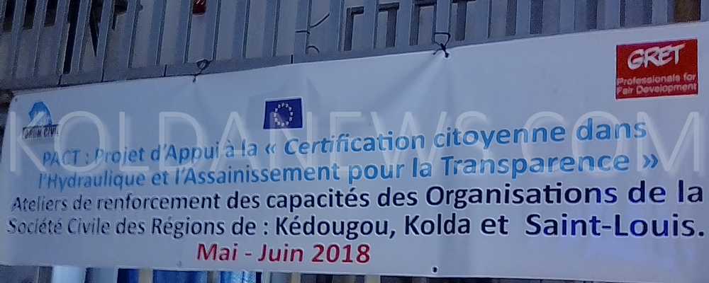 Kolda : les acteurs de l’eau et l’assainissement à l’école de la bonne gouvernance et du contrôle citoyen.