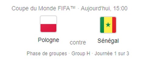 CM 2018 en Russie : SENEGAL / POLOGNE, les «lions» à l’assaut des «Aigles blancs» !