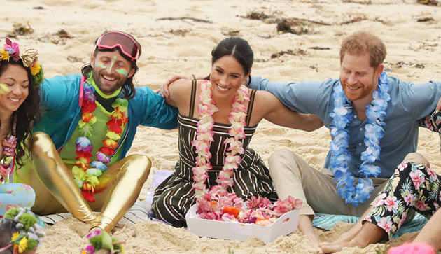 Australie: Harry et Meghan à la plage de Bondi Beach, à Sydney
