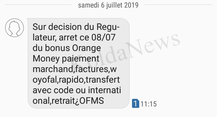 L’ARTP met fin au « Bonus Orange » !