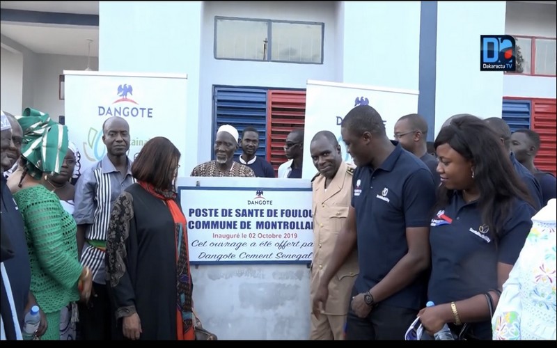 Dangote Cement Senegal dote Mont-Rolland d’un poste de santé de 35 millions FCFA