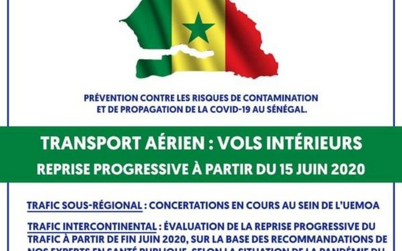 Reprise progressive des vols aériens intérieurs programmés à partir du 15 juin 2020