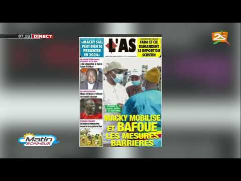 LA REVUE DES TITRES DANS MATIN BONHEUR DU LUNDI 21 SEPTEMBRE 2020 AVEC ASTOU DIONE