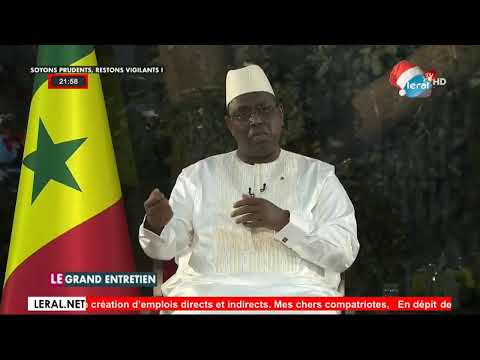 EN DIRECT MACKY SALL FACE A LA PRESSE SUR LERAL TV