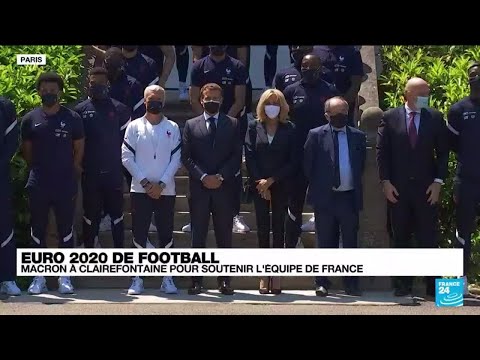 Euro 2020 de Football : Emmanuel Macron à Clairefontaine pour soutenir l’équipe de France