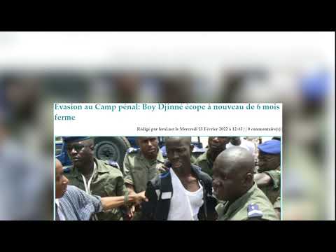Évasion au Camp pénal: Boy Djinné écope à nouveau de 6 mois ferme