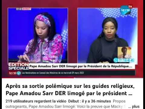 Pape Sarr limogé: Makhtar Guèye Jamra salue la décision de Macky Sall et l&rsquo;invite à être plus…