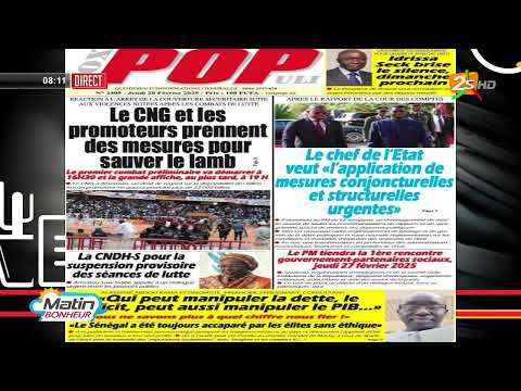 La Revue des titres de Abdoulaye Maal | Jeudi 20 Fév. 2025 – Matin Bonheur